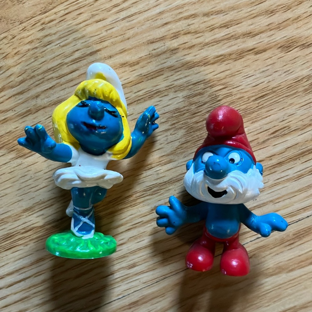 Blue and Red Action Figures Playset
